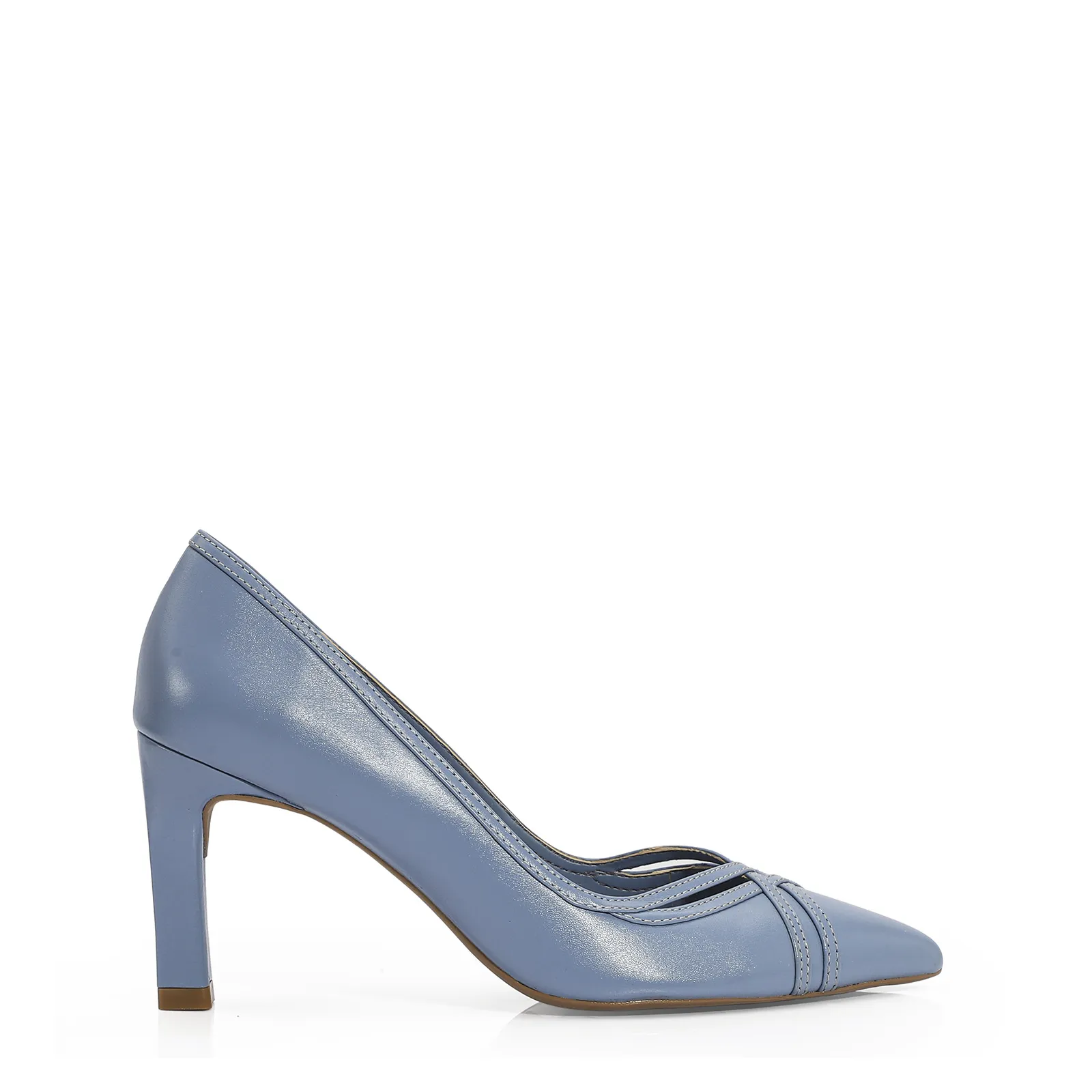 Scarpin Couro Azul