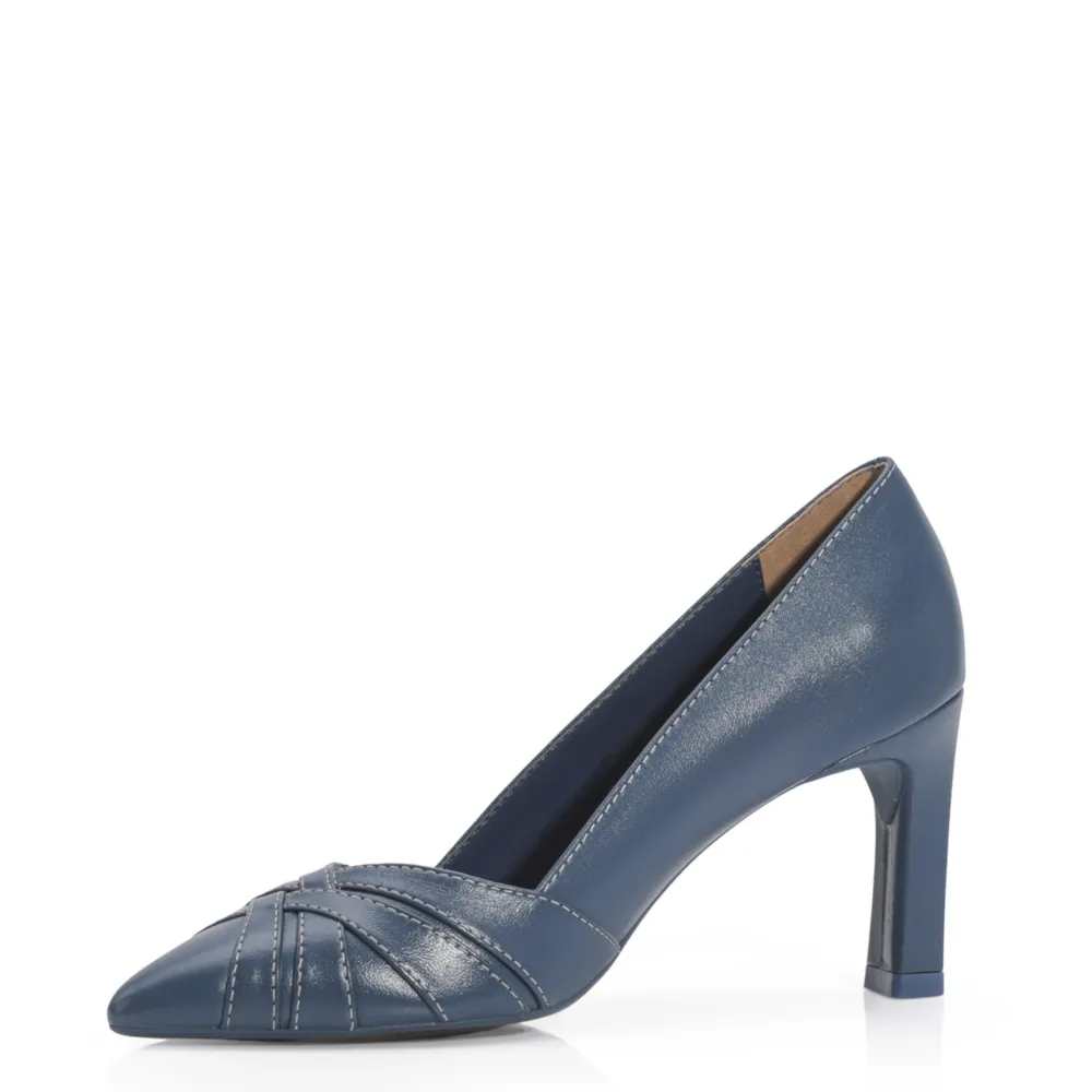 Scarpin Couro Azul - imagem 5