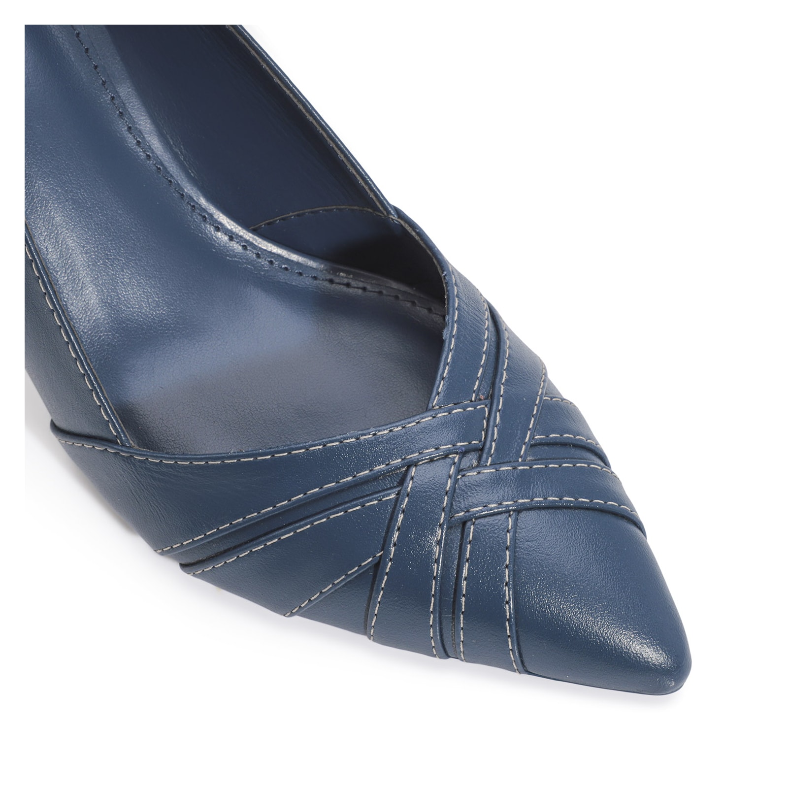 Scarpin Couro Azul