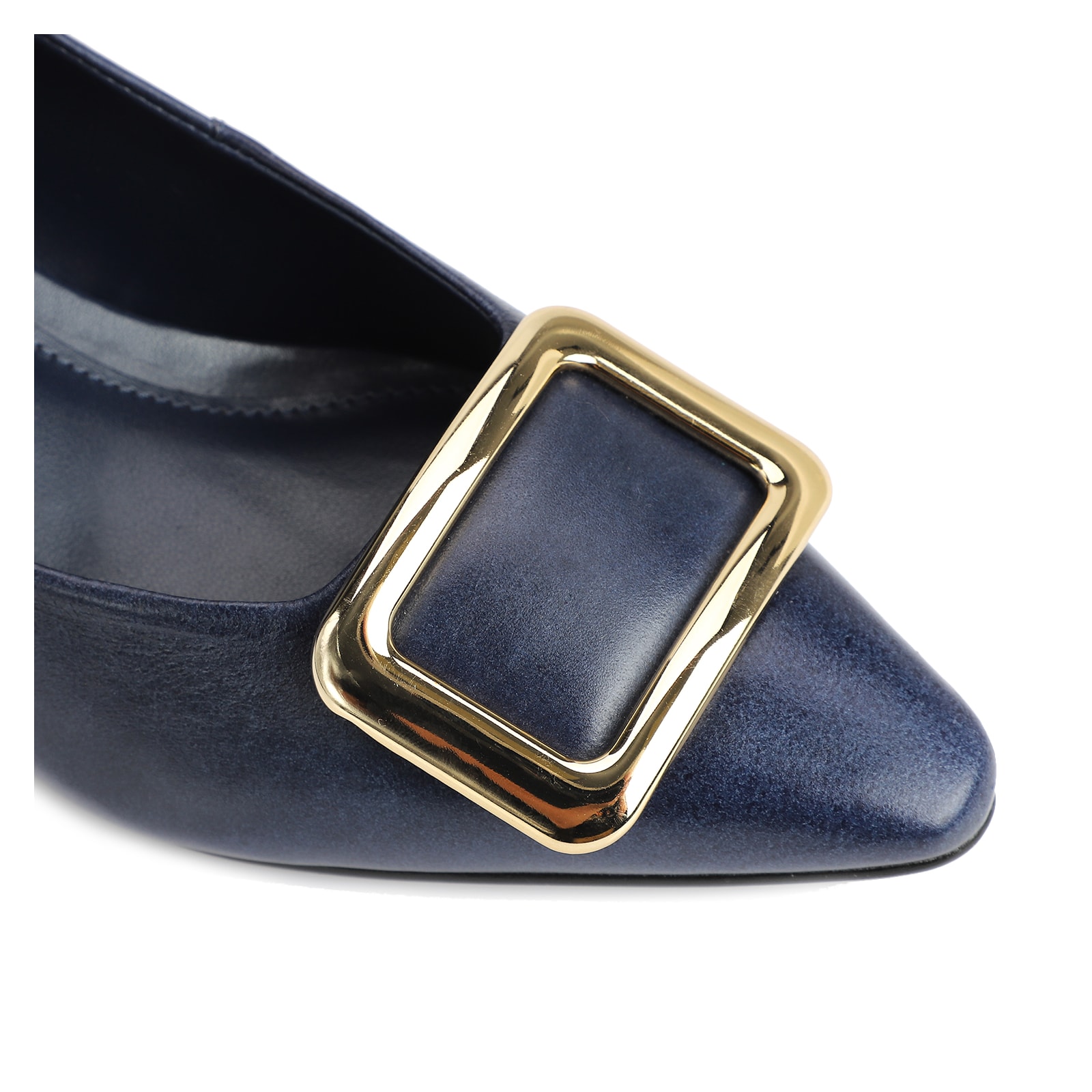 Scarpin Couro Azul