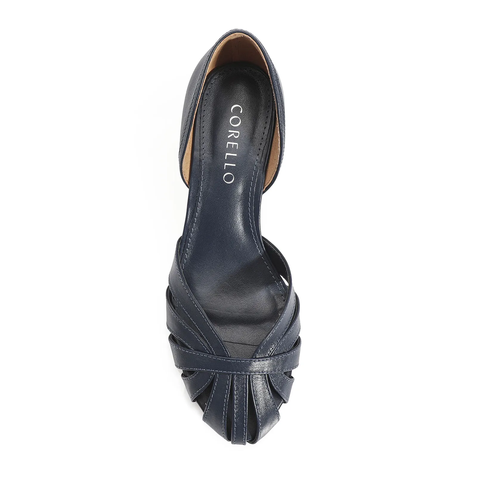 Scarpin Couro Azul