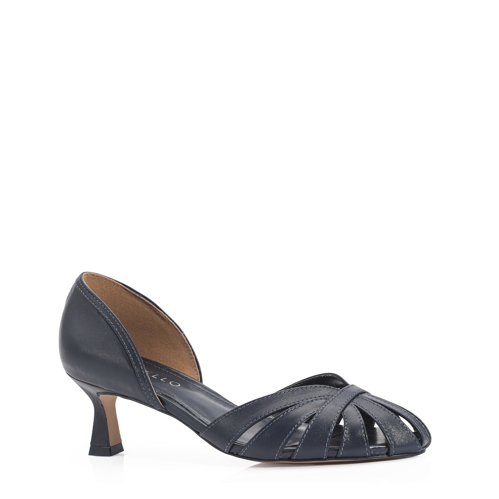 Scarpin Couro Azul