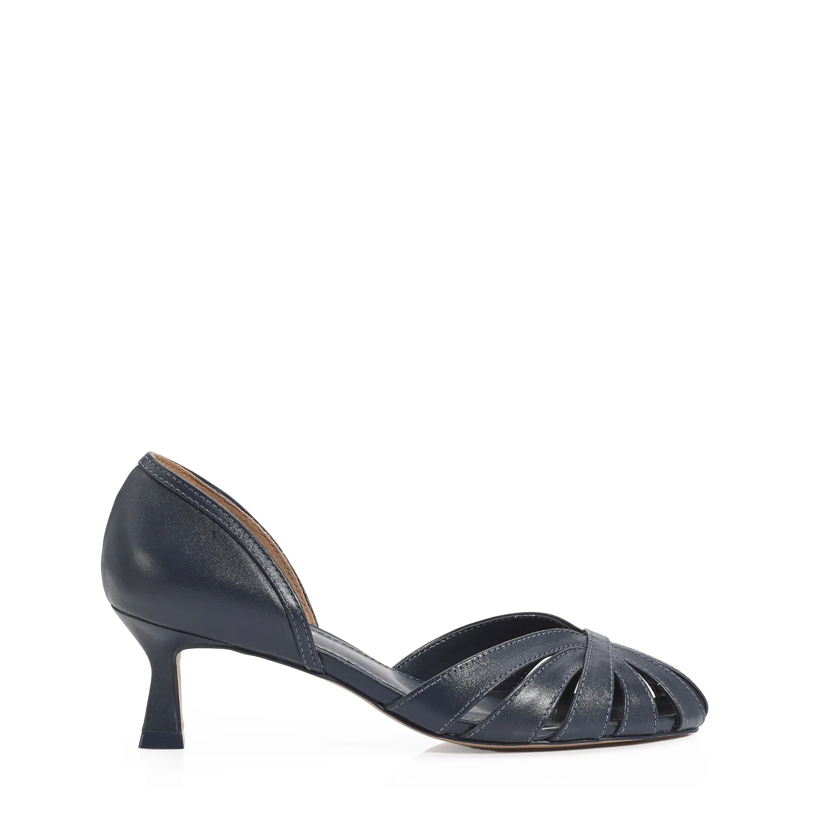 Scarpin Couro Azul
