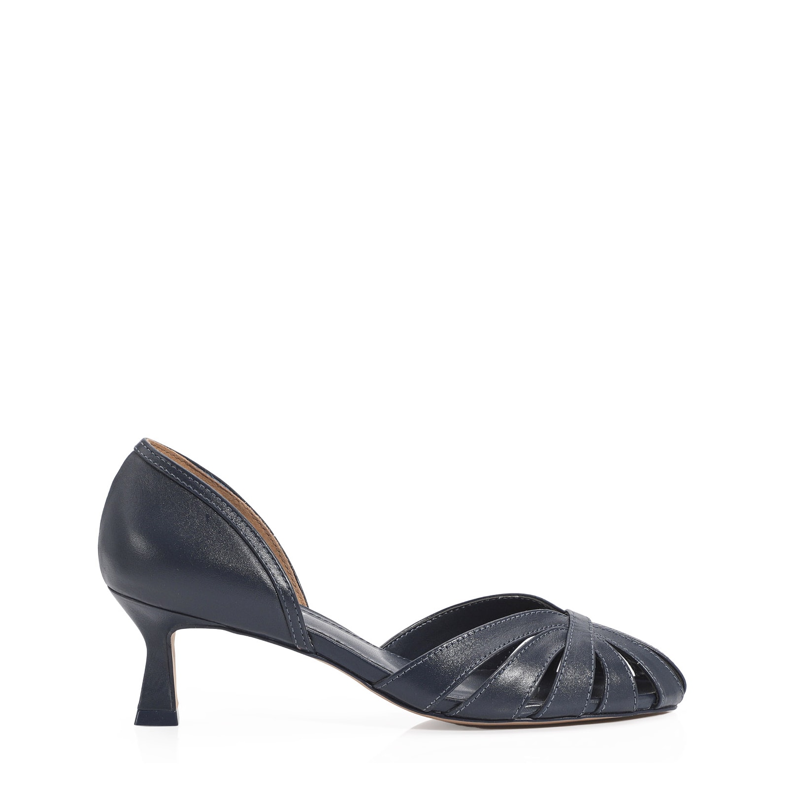 Scarpin Couro Azul