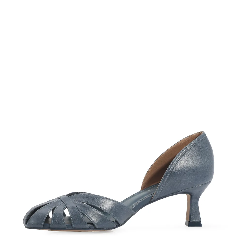 Scarpin Couro Azul - imagem 4