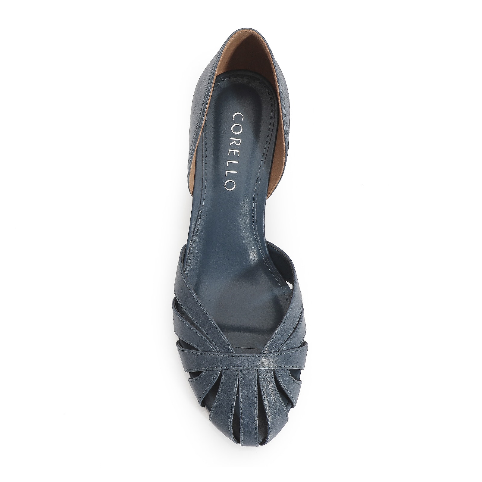 Scarpin Couro Azul