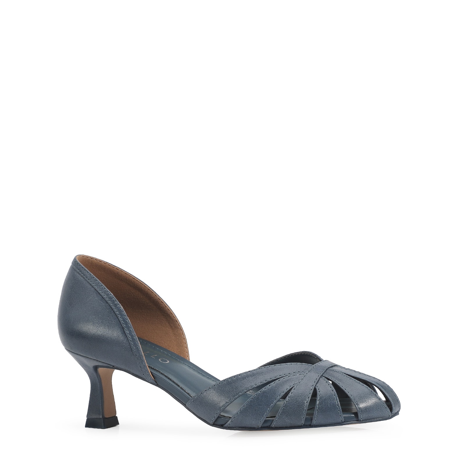 Scarpin Couro Azul