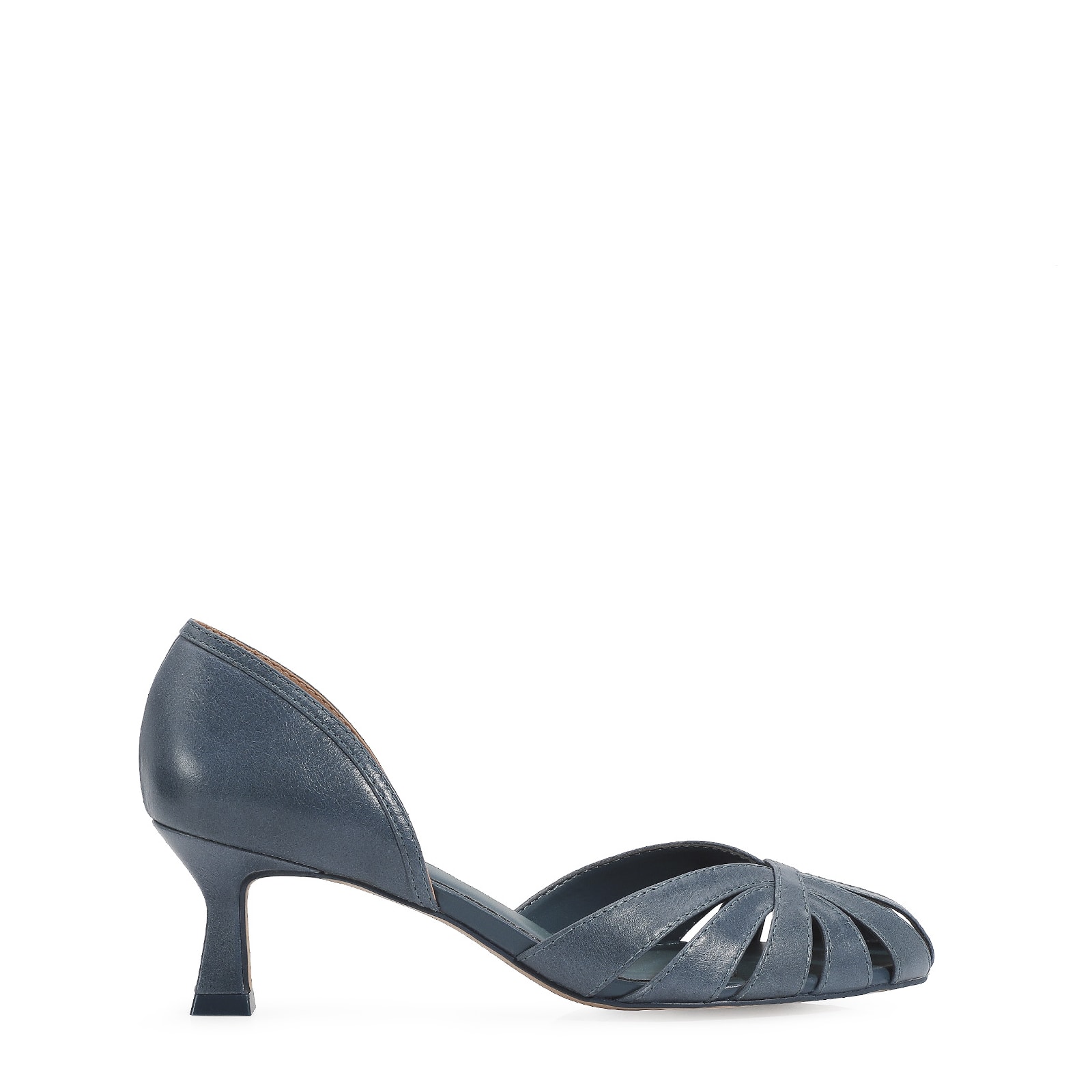 Scarpin Couro Azul