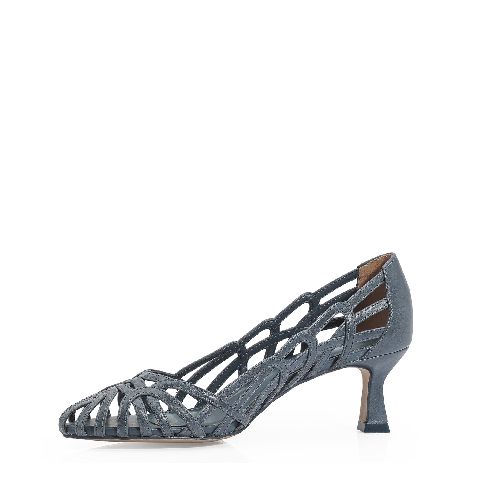 Scarpin Couro Azul