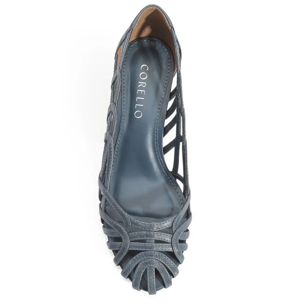 Scarpin Couro Azul - imagem 5