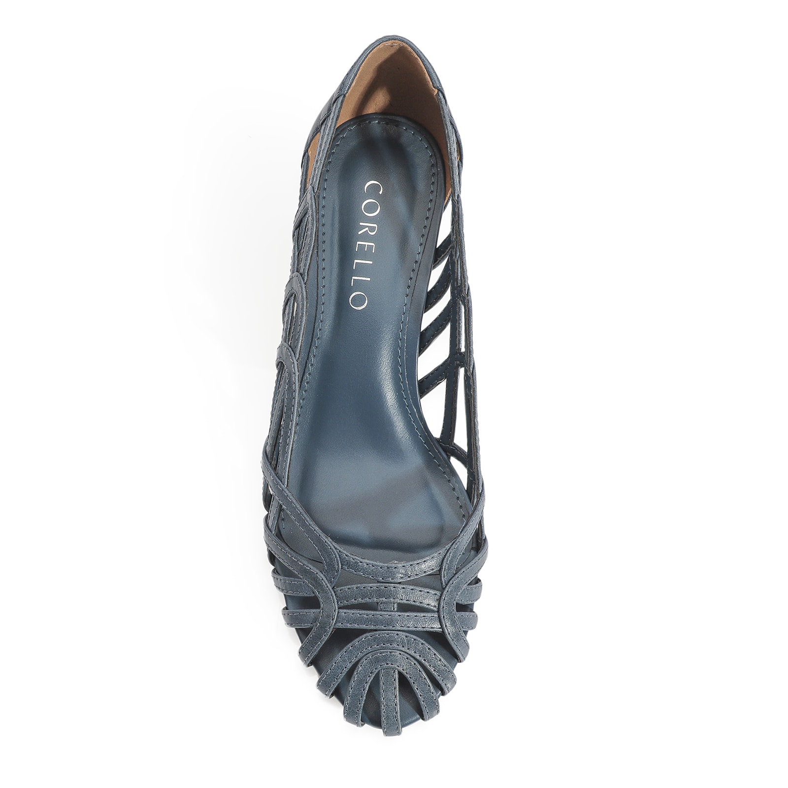 Scarpin Couro Azul