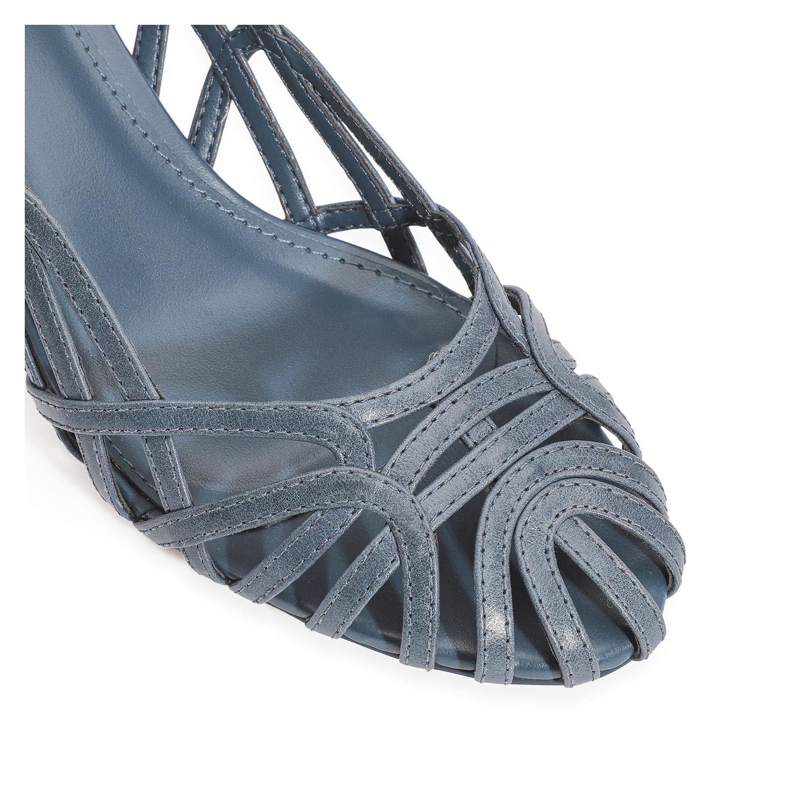 Scarpin Couro Azul