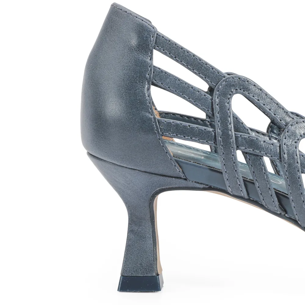 Scarpin Couro Azul - imagem 7
