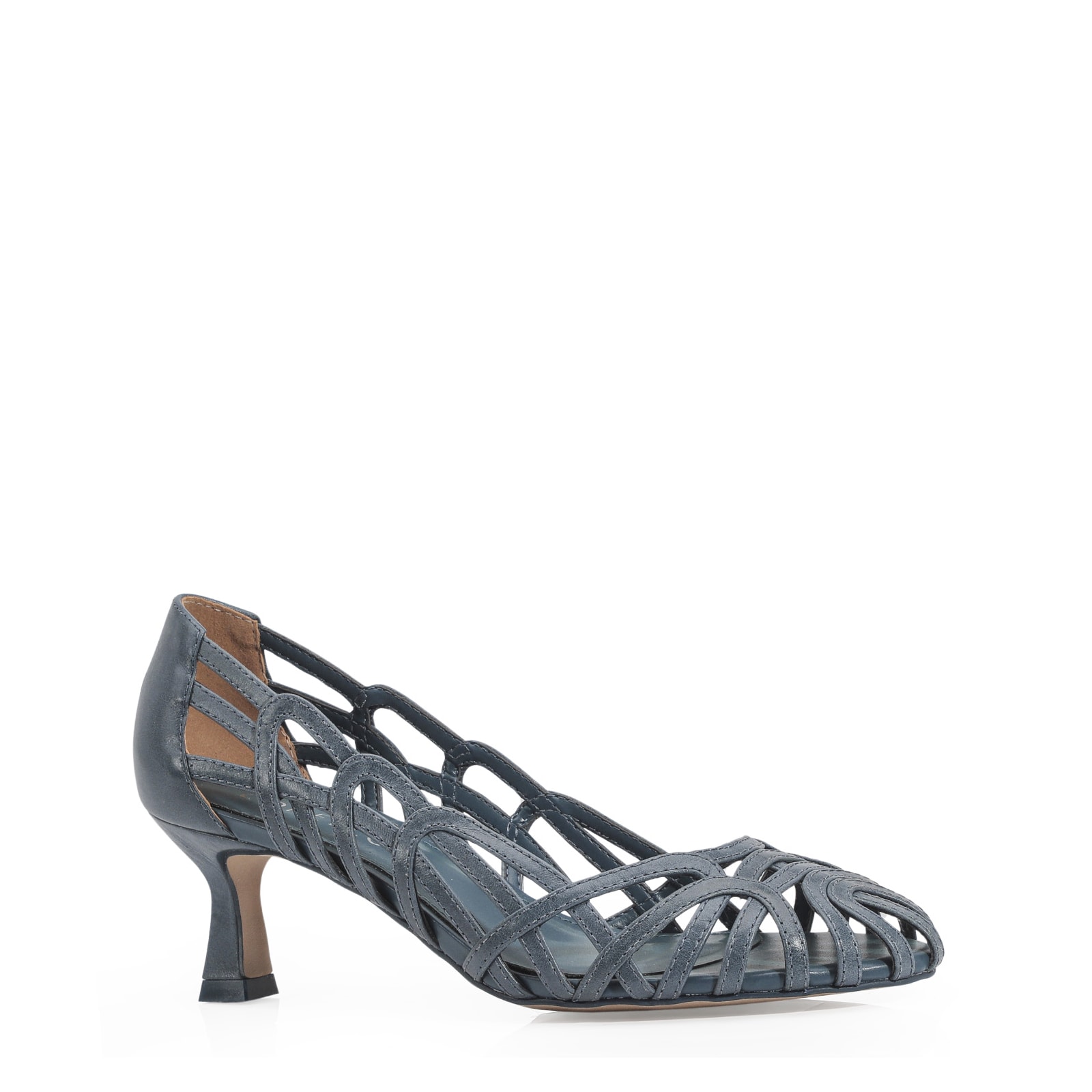 Scarpin Couro Azul
