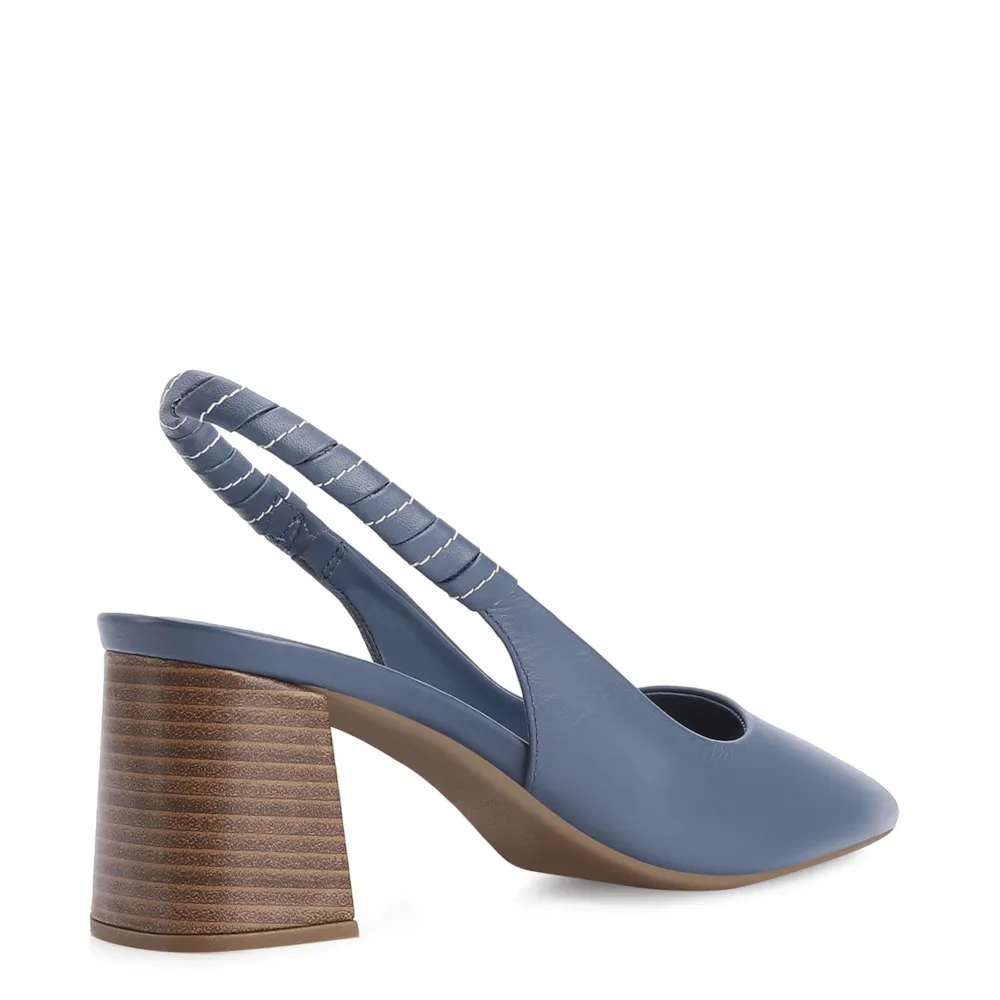 Scarpin Couro Azul - imagem 6