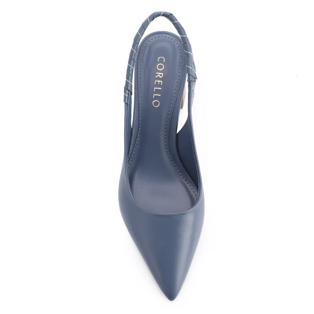 Scarpin Couro Azul - imagem 4