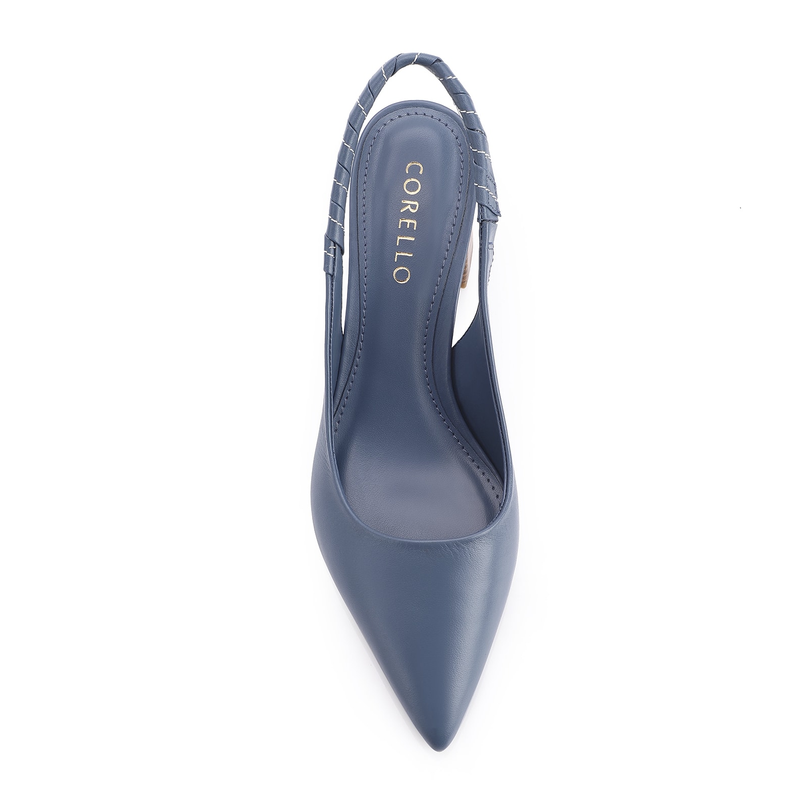 Scarpin Couro Azul