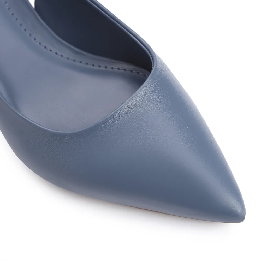 Scarpin Couro Azul - imagem 5