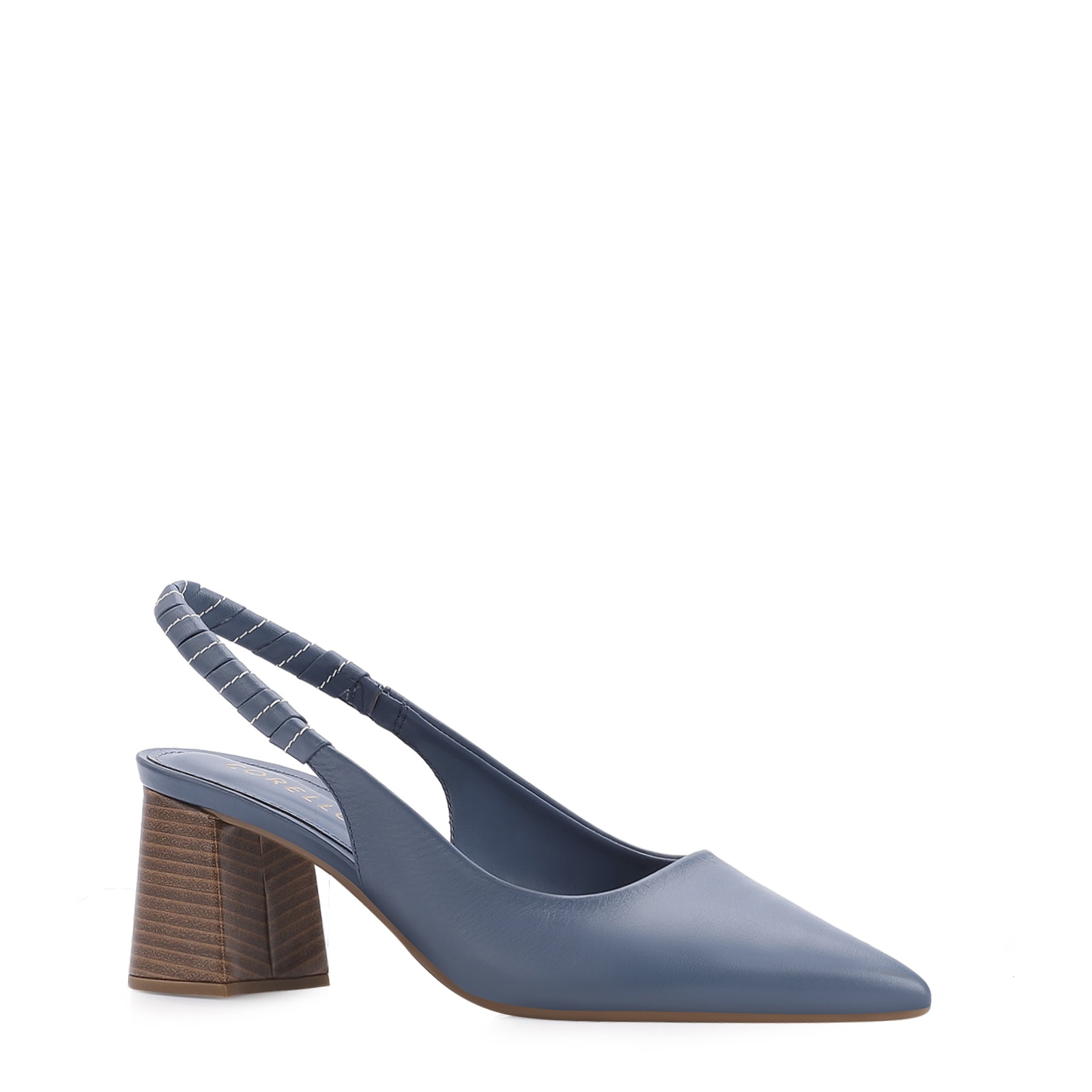 Scarpin Couro Azul