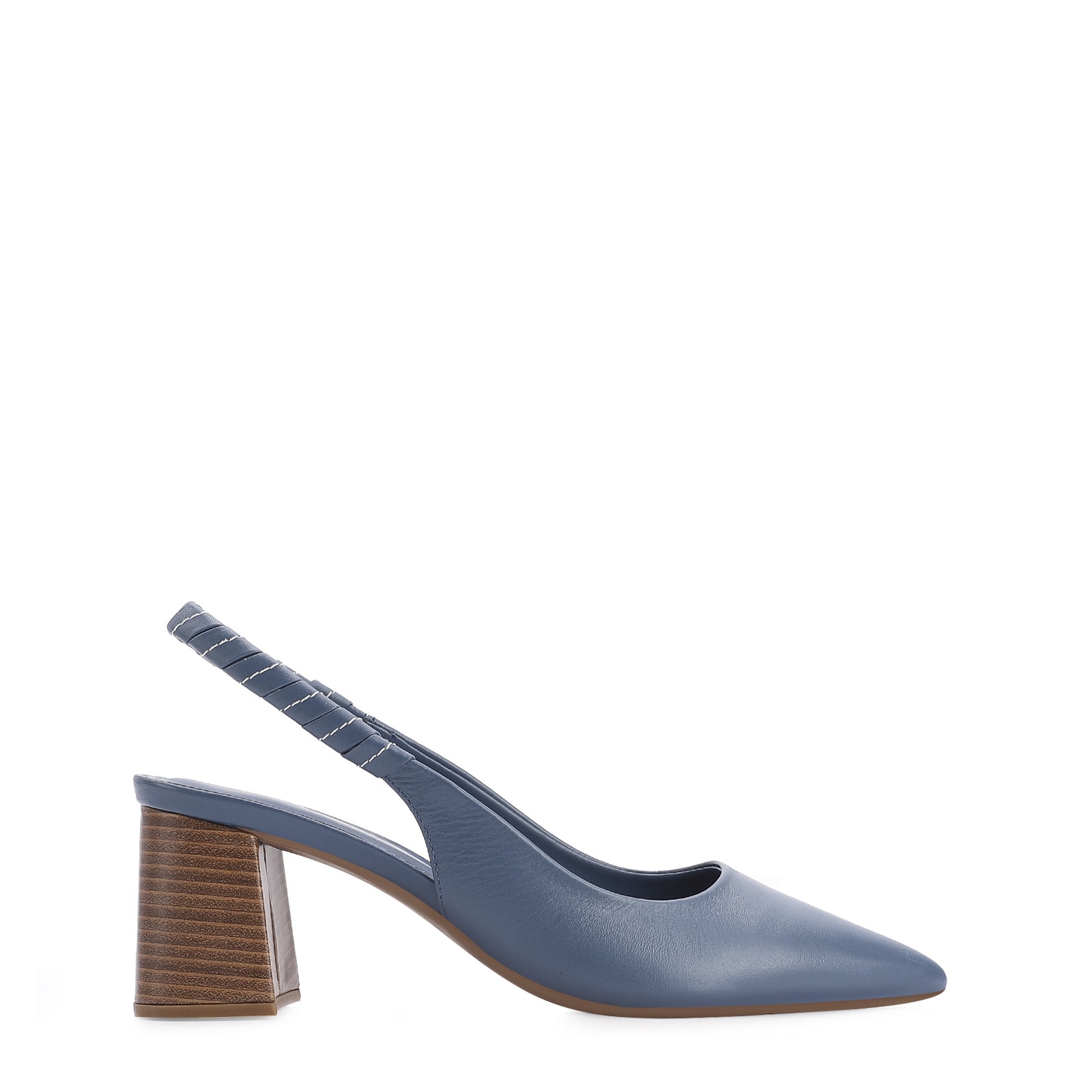 Scarpin Couro Azul