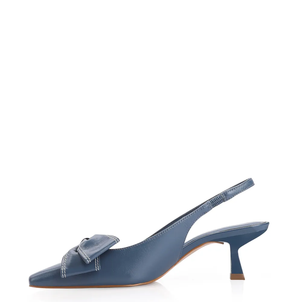 Scarpin Couro Azul - imagem 4