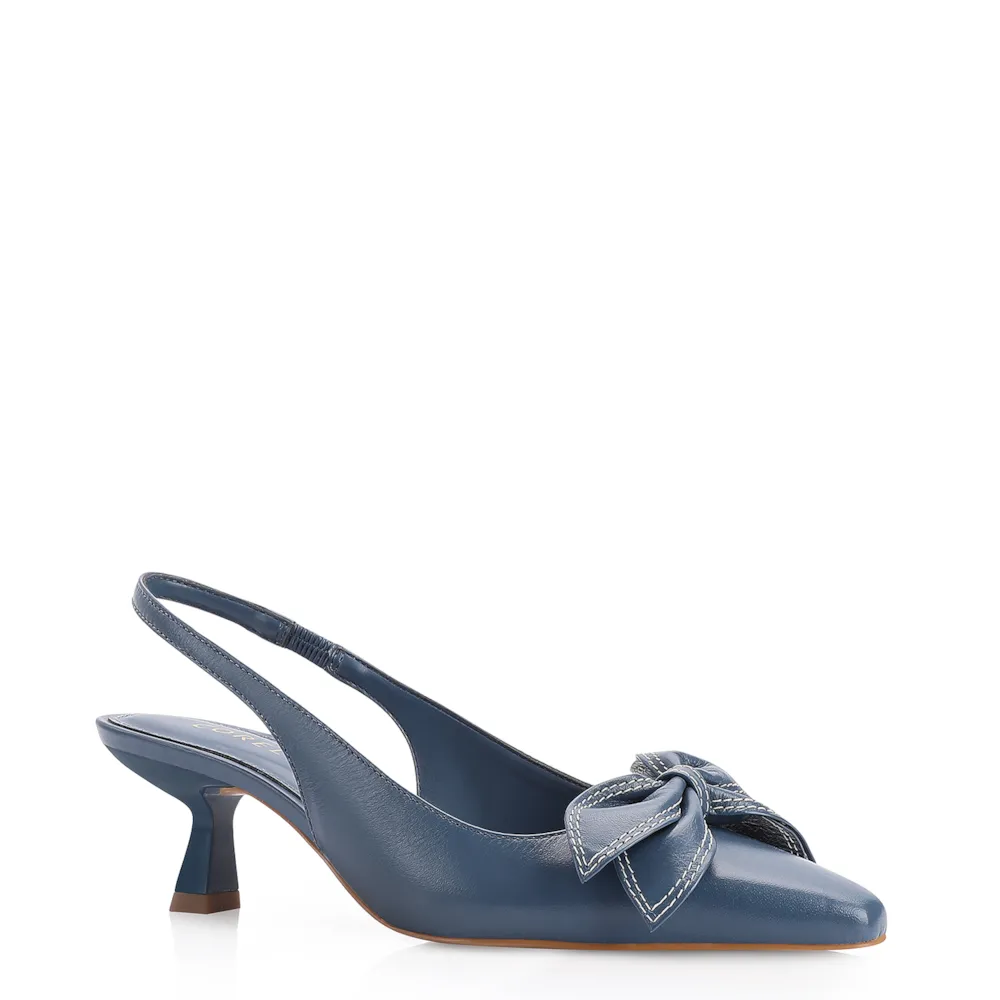 Scarpin Couro Azul