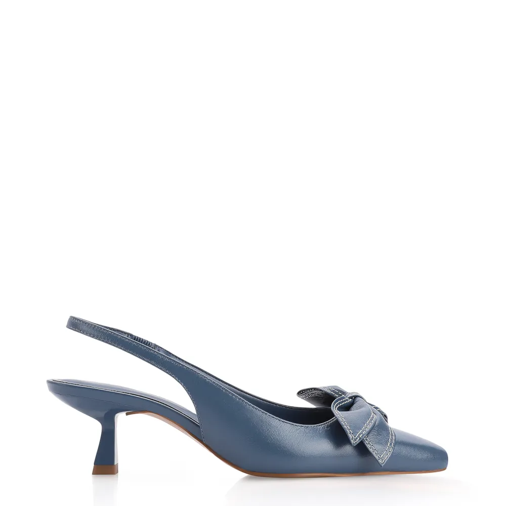 Scarpin Couro Azul - imagem 2