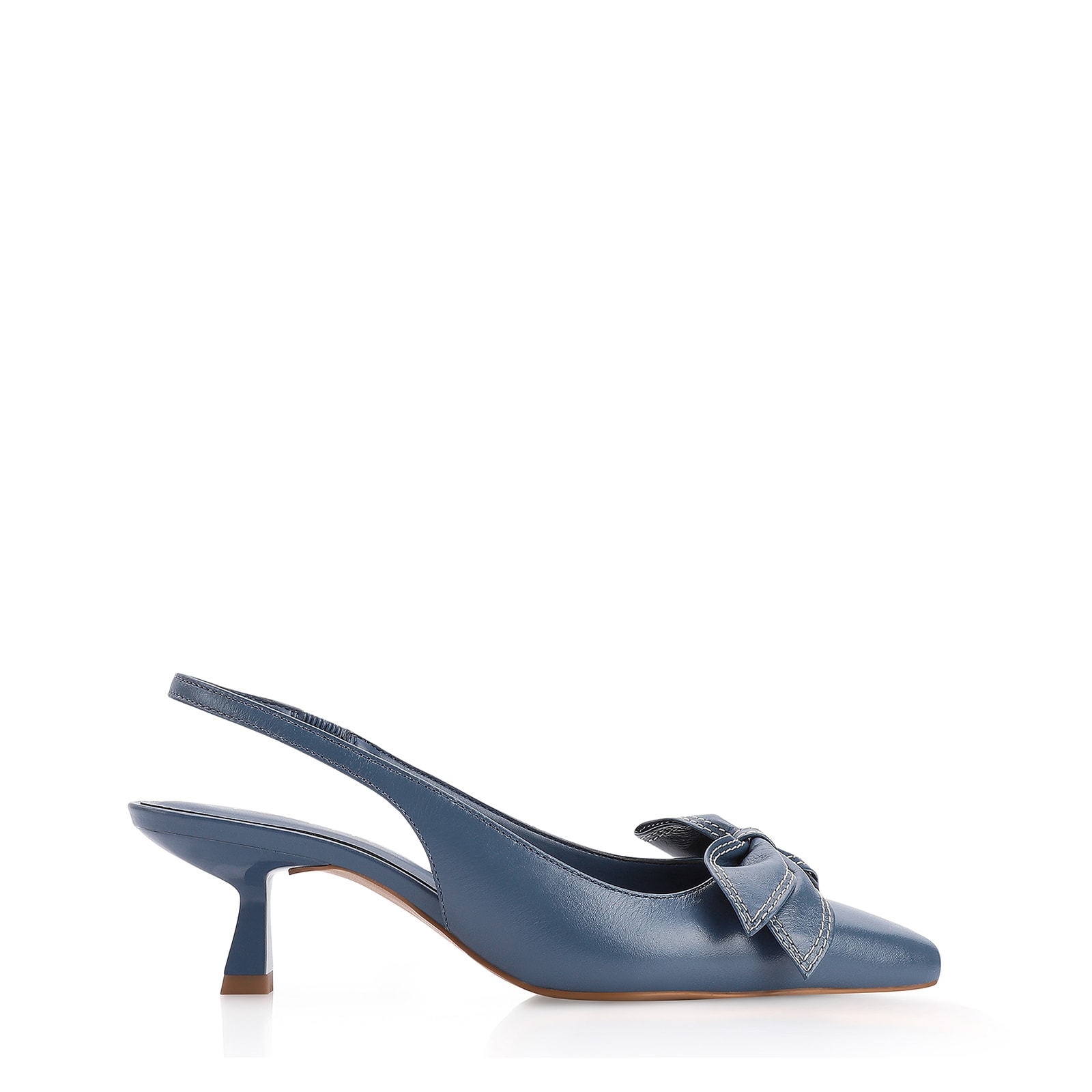 Scarpin Couro Azul