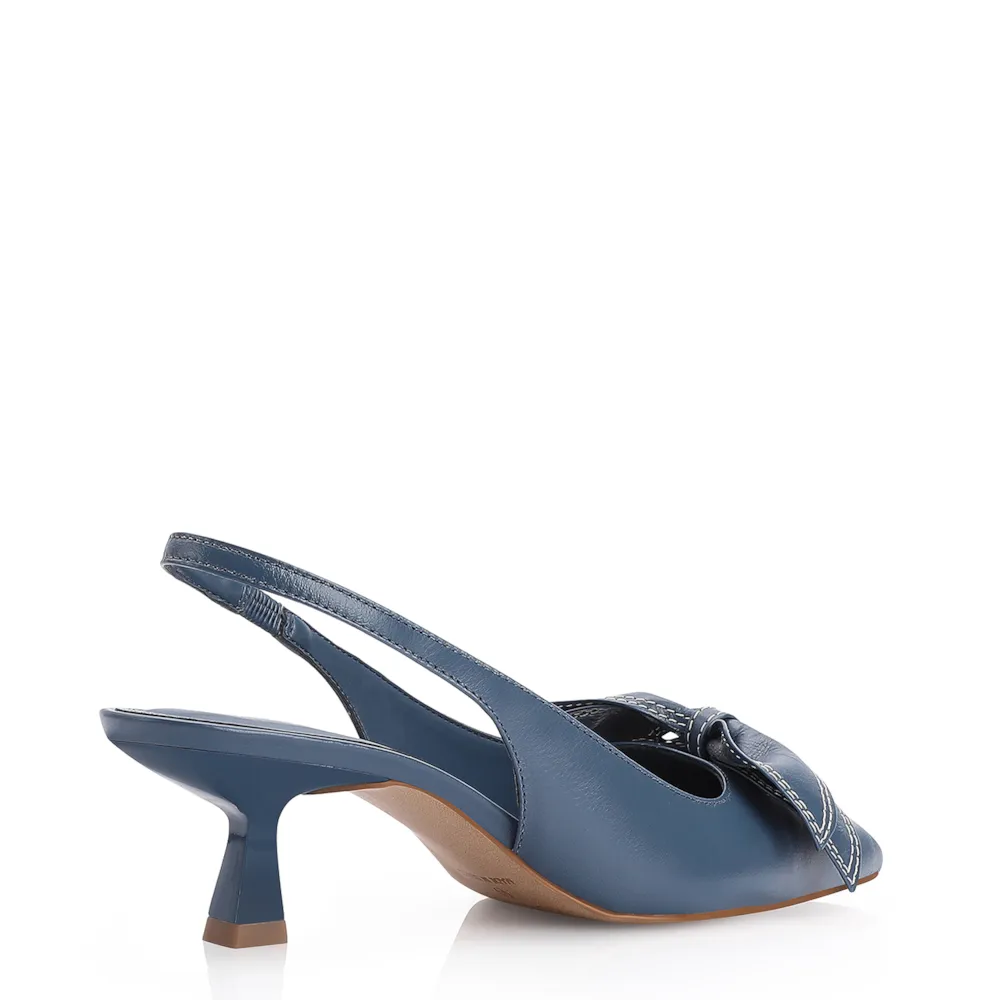 Scarpin Couro Azul - imagem 3