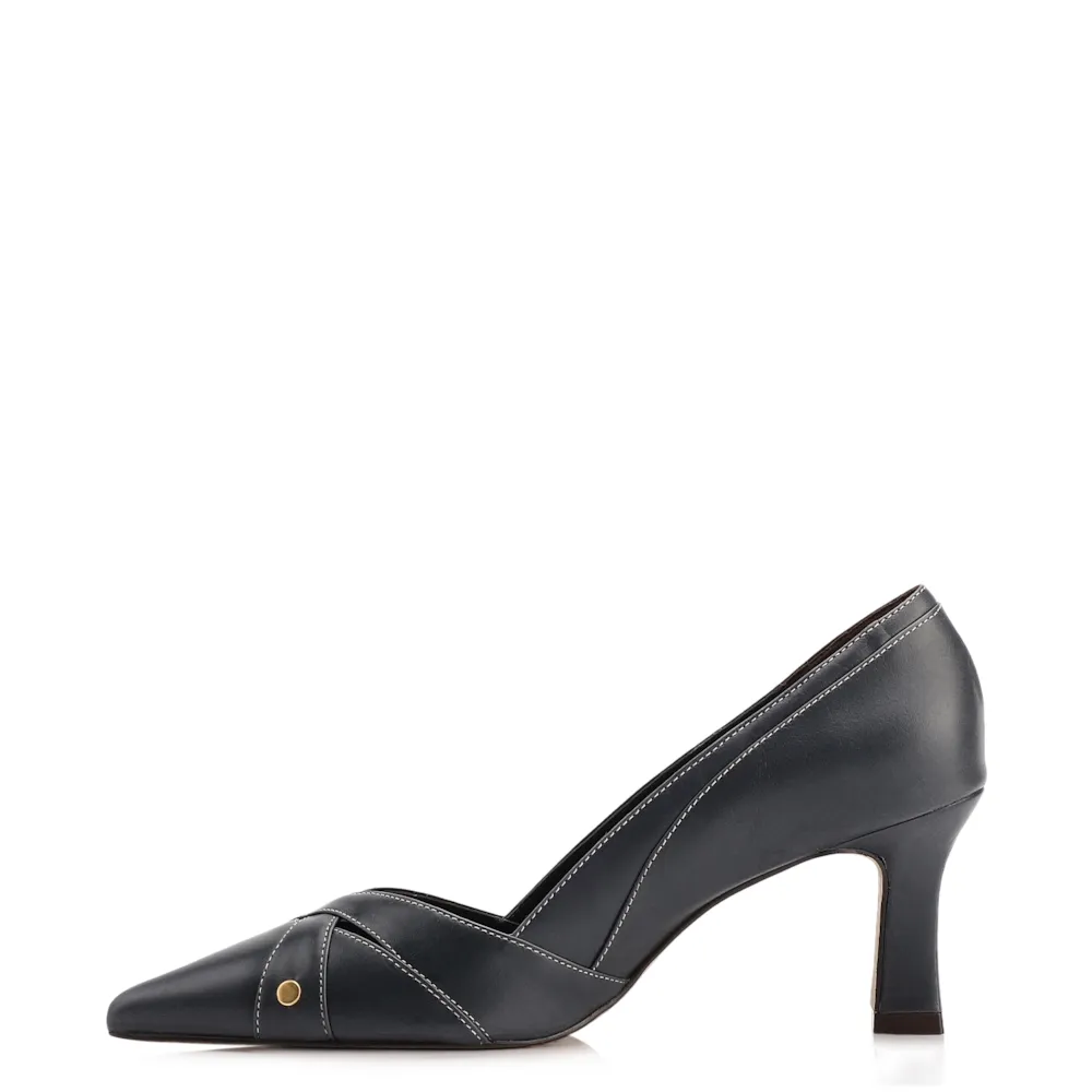 Scarpin Couro Azul - imagem 4
