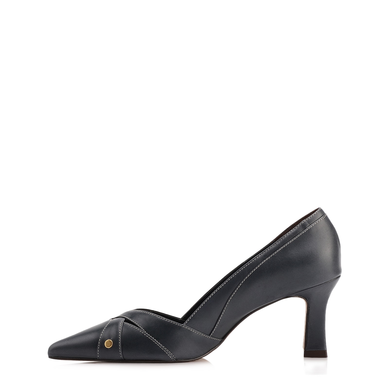 Scarpin Couro Azul