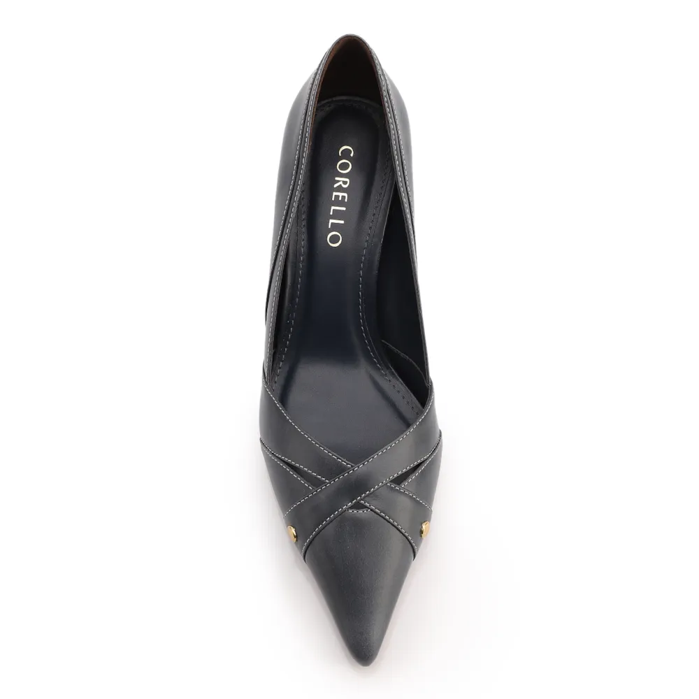 Scarpin Couro Azul - imagem 5