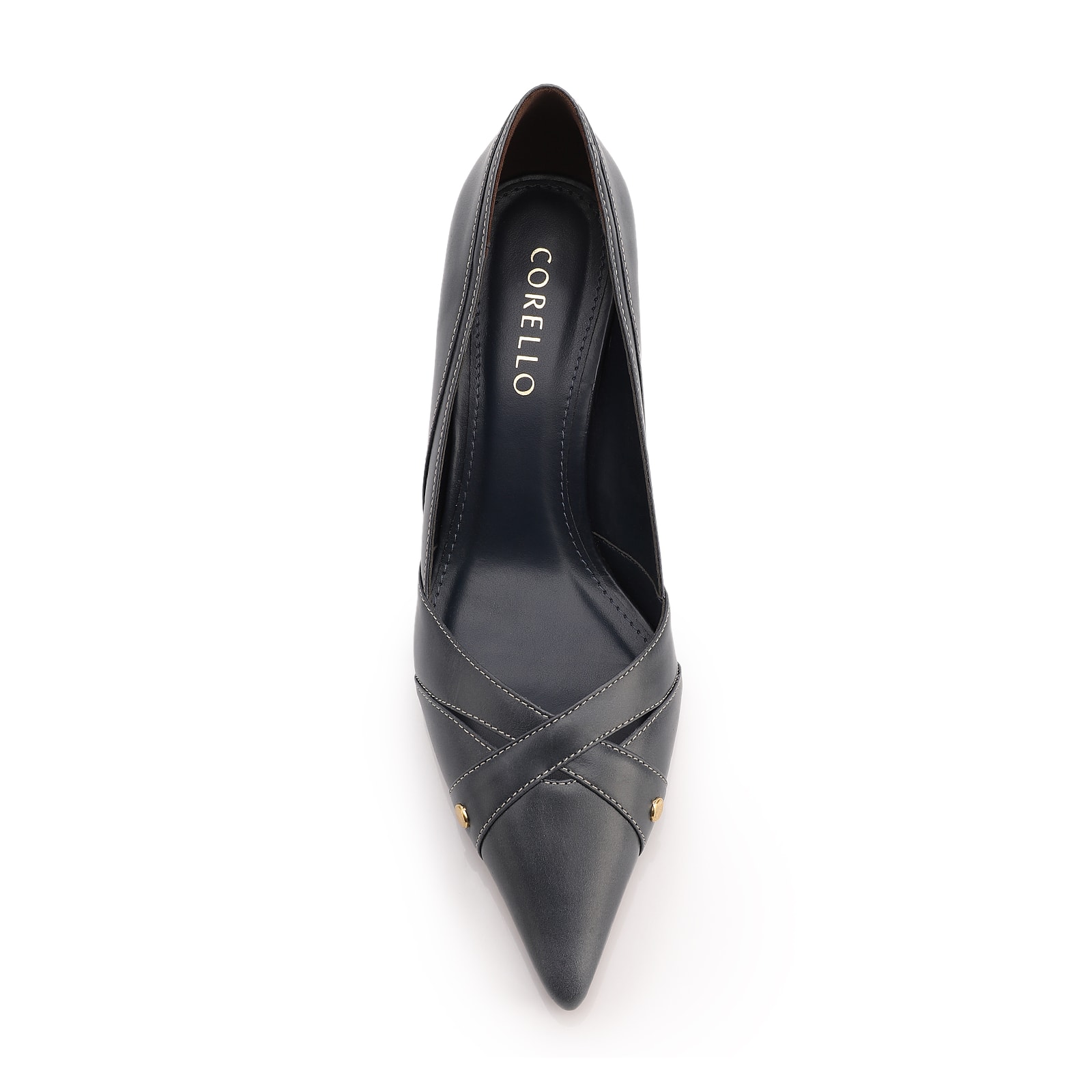 Scarpin Couro Azul