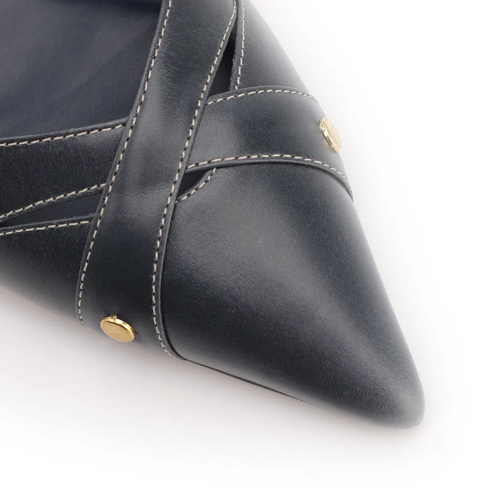 Scarpin Couro Azul - imagem 6