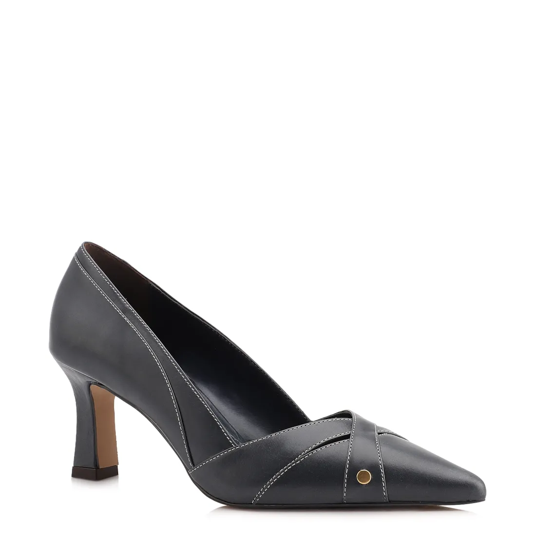 Scarpin Couro Azul