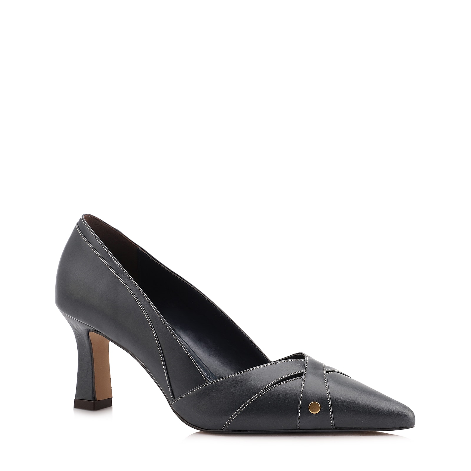 Scarpin Couro Azul