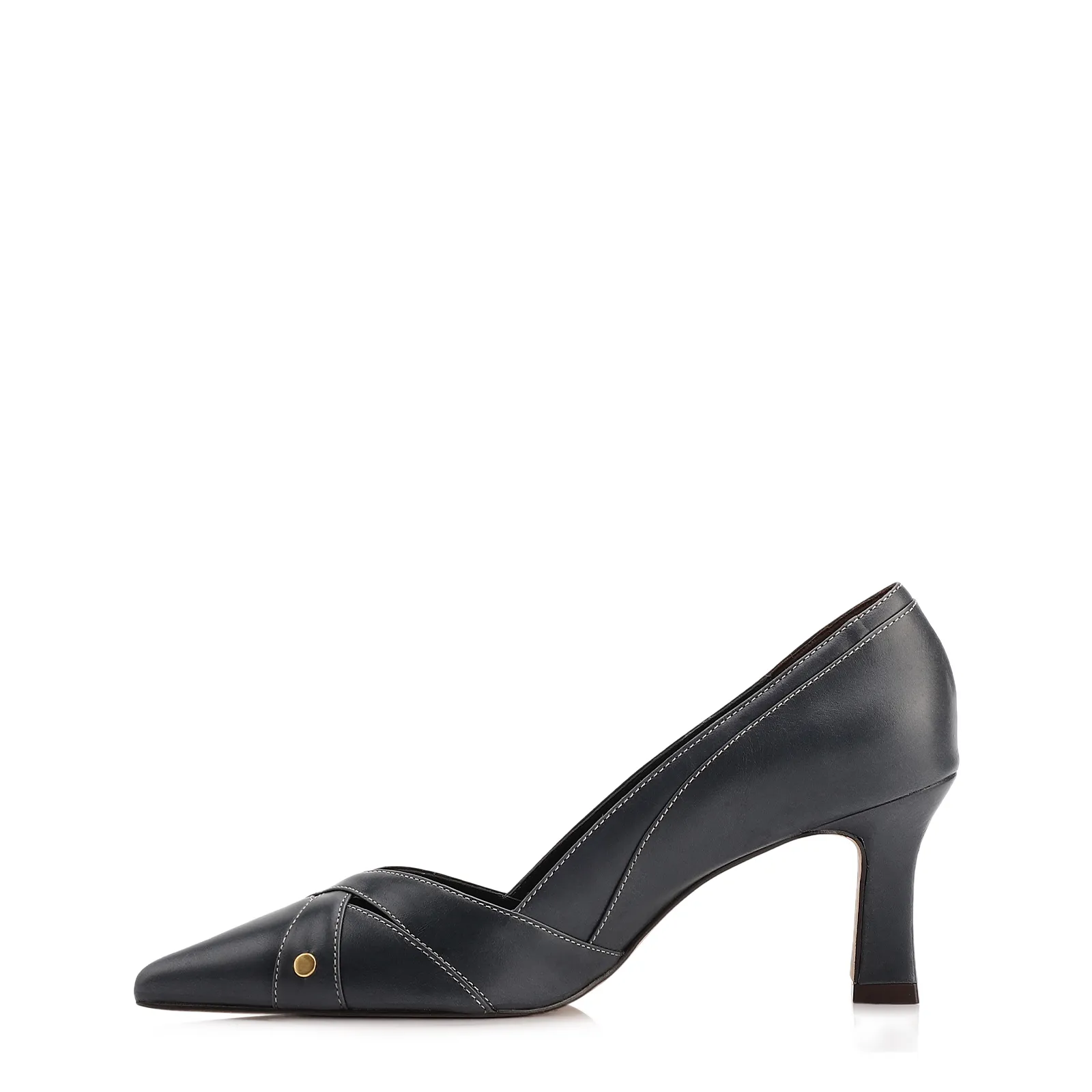 Scarpin Couro Azul