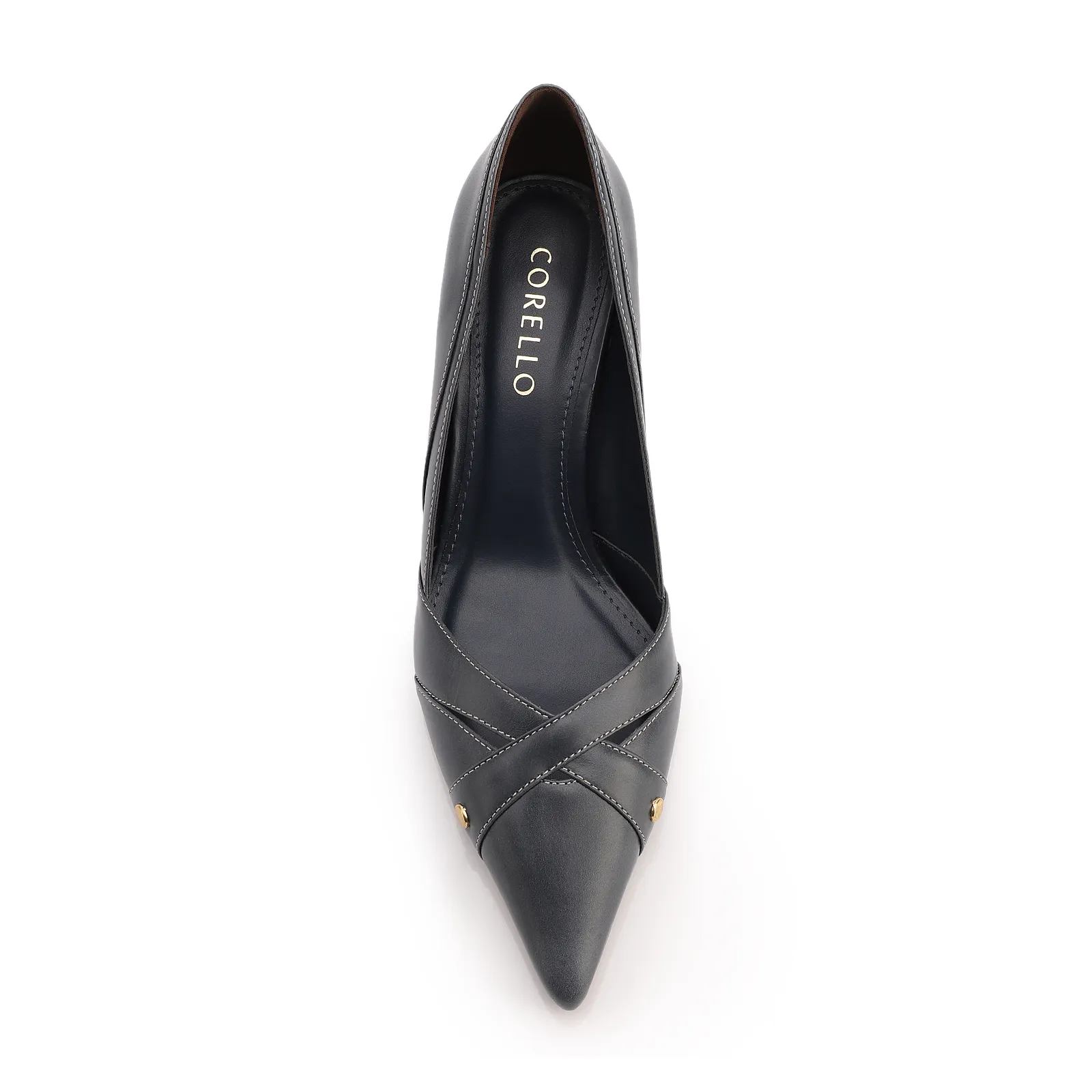 Scarpin Couro Azul
