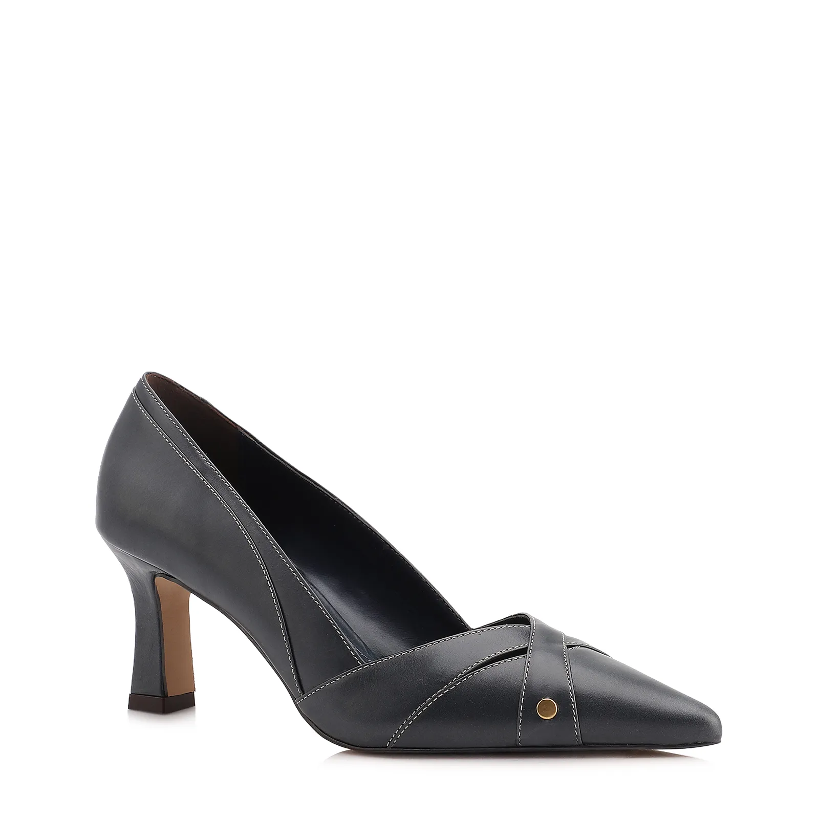 Scarpin Couro Azul