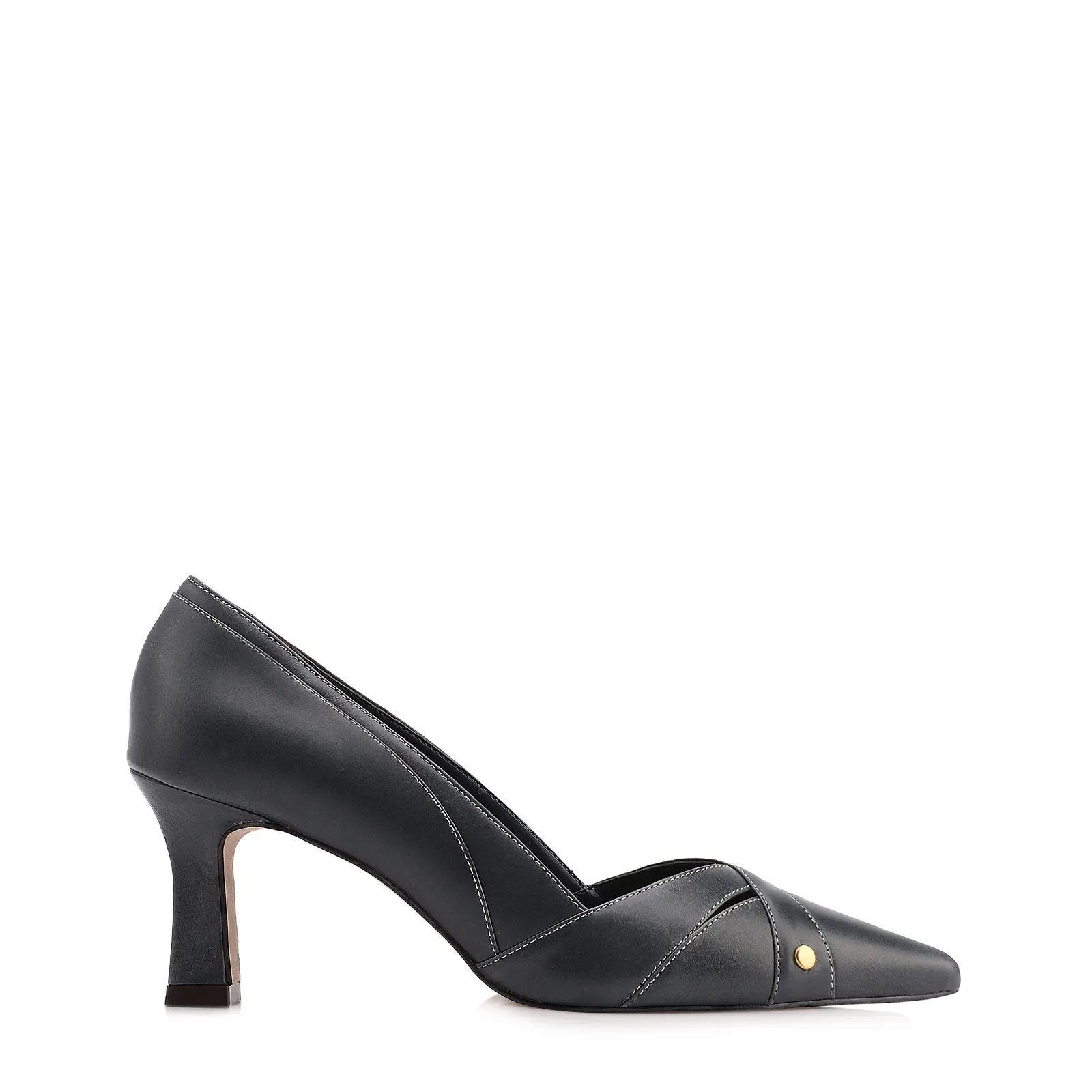 Scarpin Couro Azul