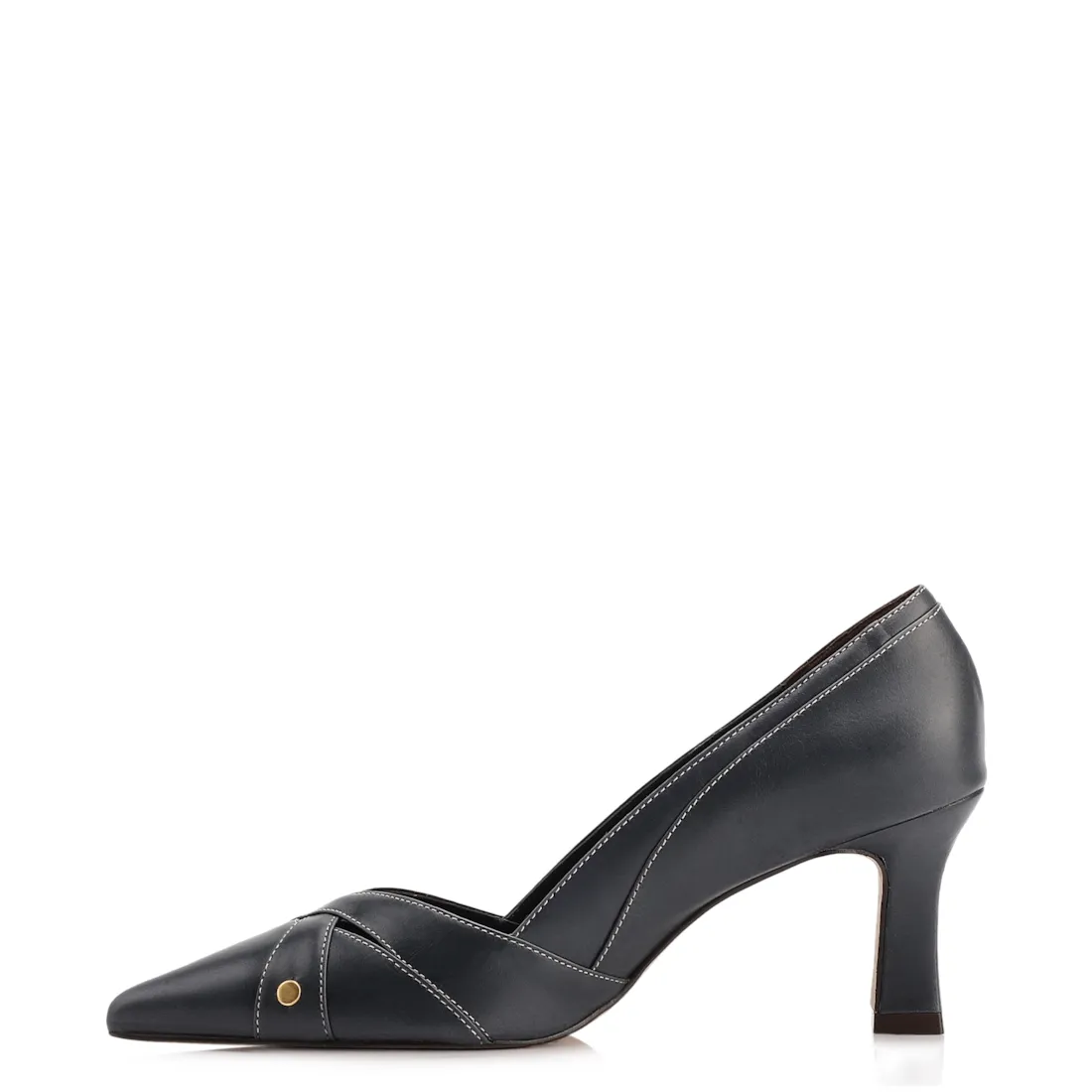 Scarpin Couro Azul - foto 4