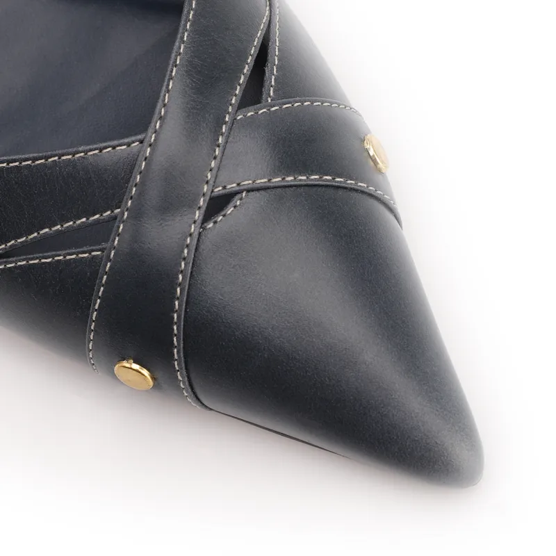 Scarpin Couro Azul - foto 6