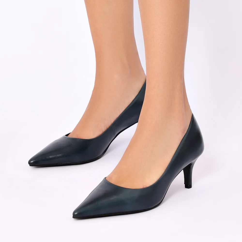 Scarpin Couro Azul - imagem 2