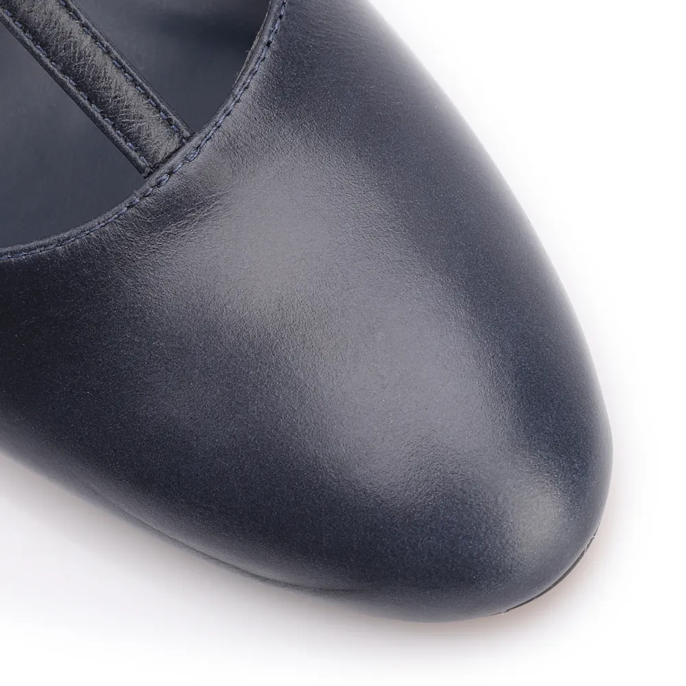 Scarpin Couro Azul - imagem 5