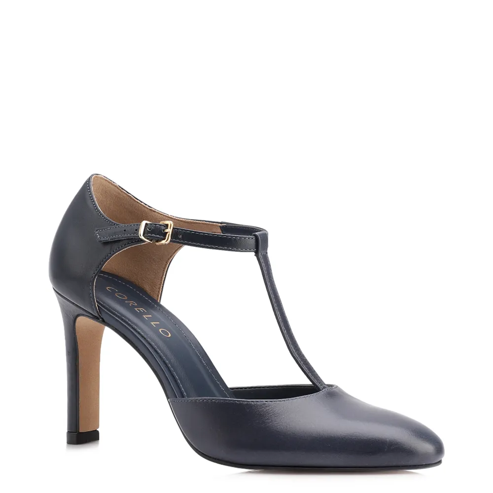 Scarpin Couro Azul