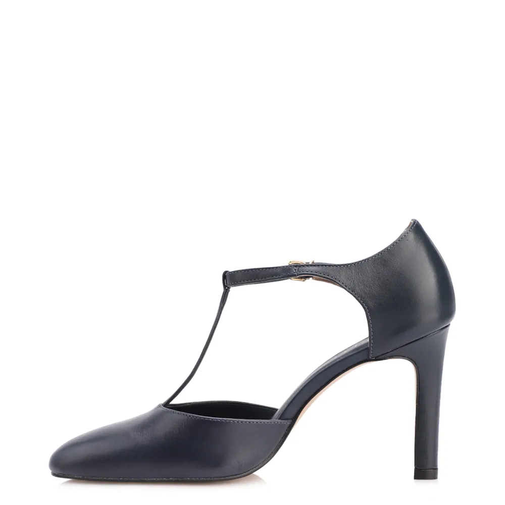 Scarpin Couro Azul - imagem 3