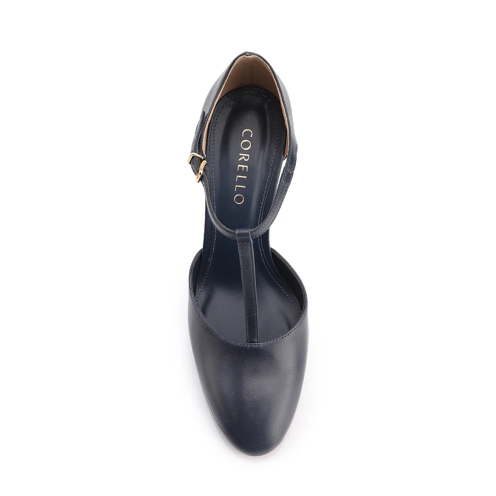 Scarpin Couro Azul