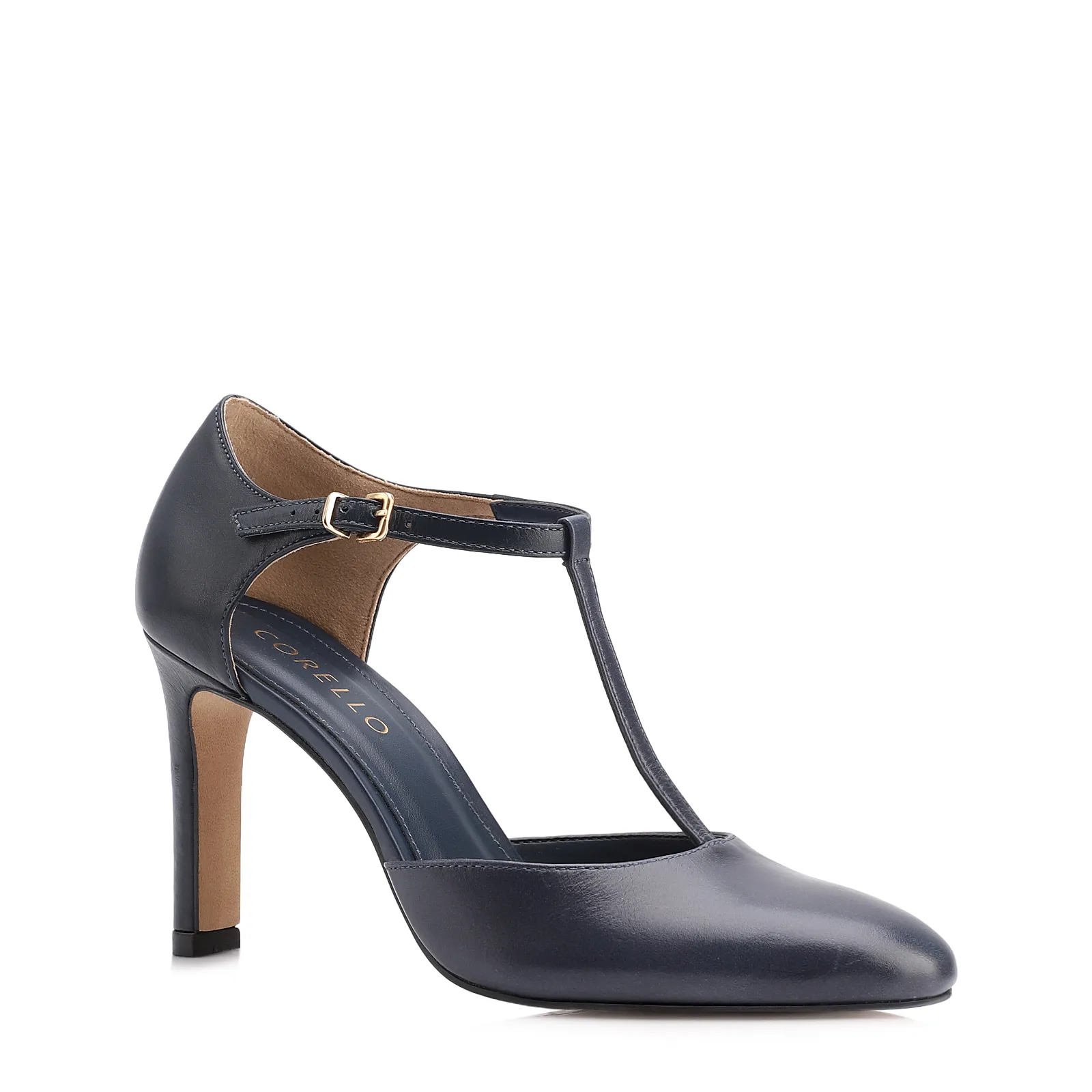 Scarpin Couro Azul