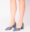 Scarpin Couro Azul - imagem 2
