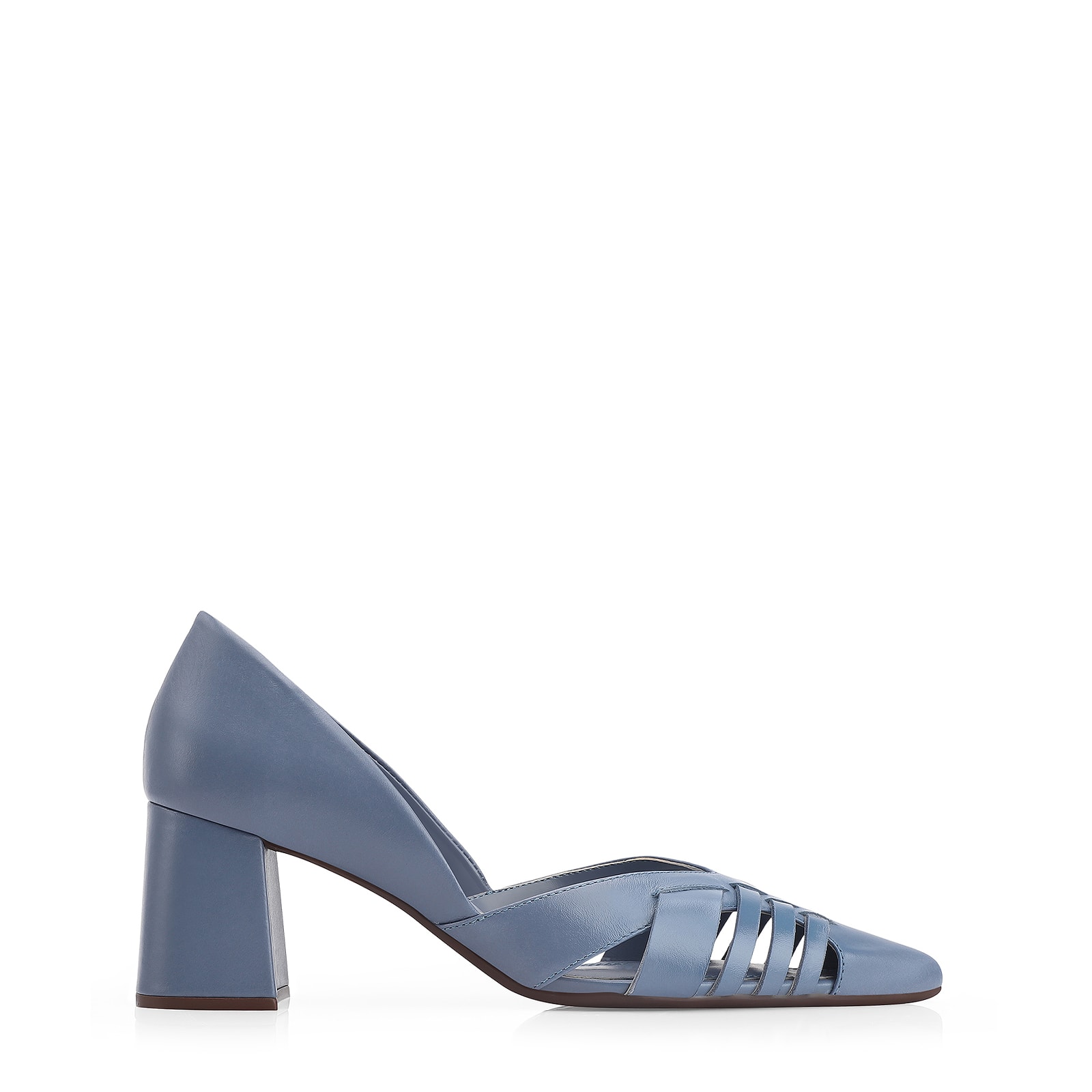 Scarpin Couro Azul